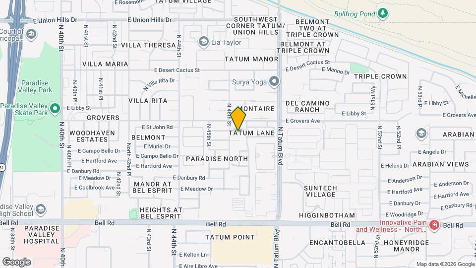 4619 E St John Rd Map and Location Details