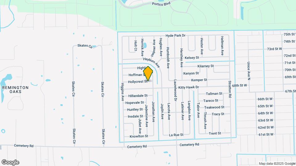 3825 Hollycrest St Map and Location Details