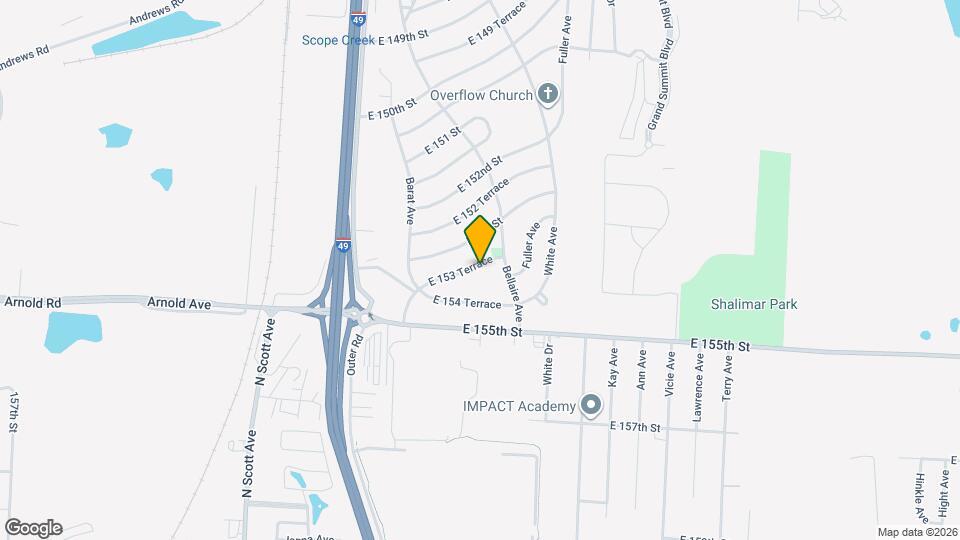 6203 E 153 Terrace, Unit B Mapa y Detalles de la Ubicación