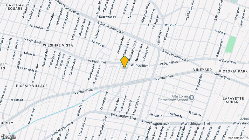1427 S Redondo Blvd Mapa y Detalles de la Ubicación