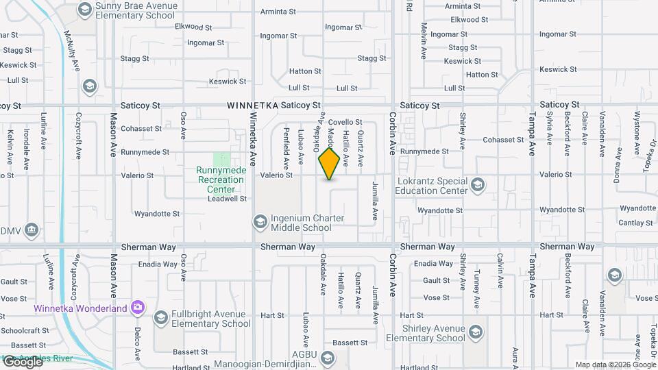 19857 Leadwell St Map and Location Details