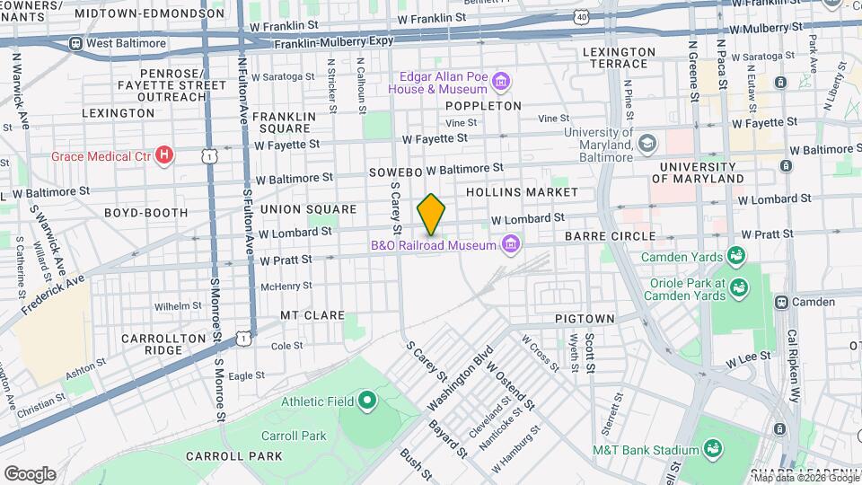 119 S Carrollton Ave Map and Location Details