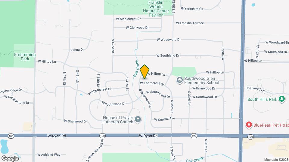 3756 W Thorncrest Dr Map and Location Details