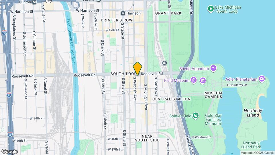 1221 S Wabash Ave, Unit 1601 Mapa y Detalles de la Ubicación
