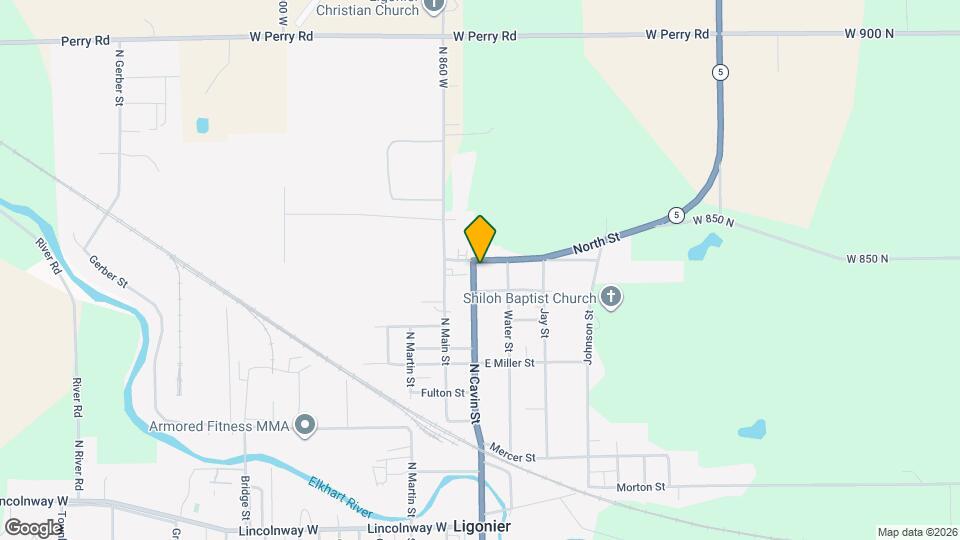 809 N Cavin St Map and Location Details