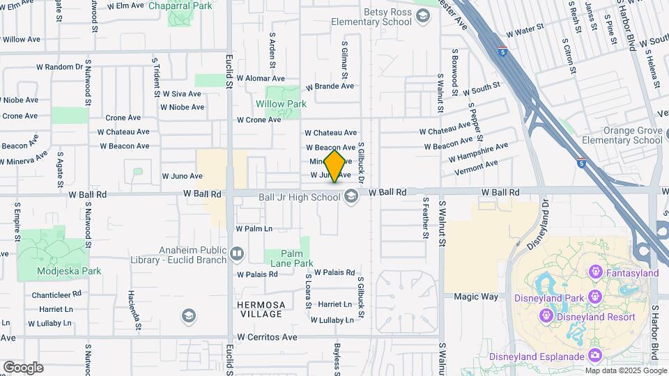 1551 W Ball Rd Map and Location Details