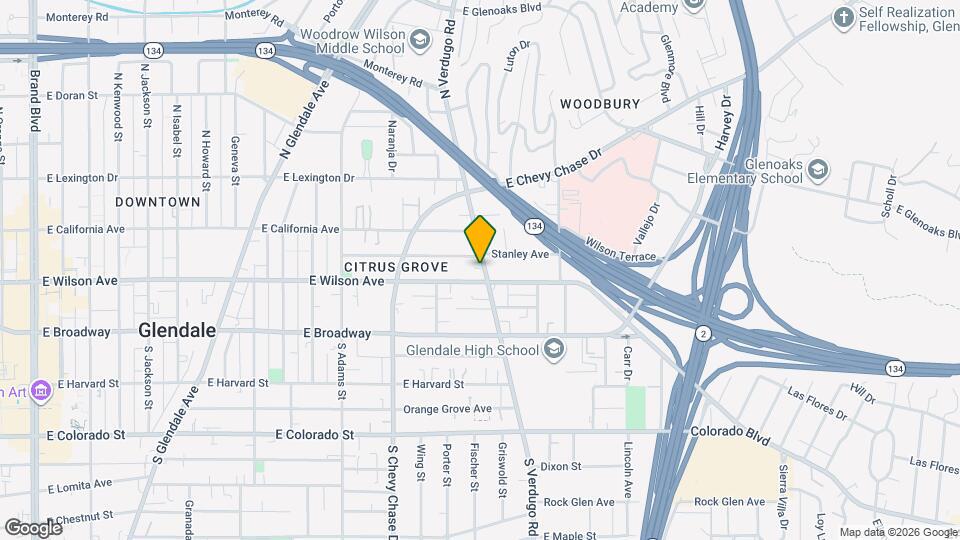 209 N Verdugo Rd, Unit 209 B Verdugo Rd Map and Location Details