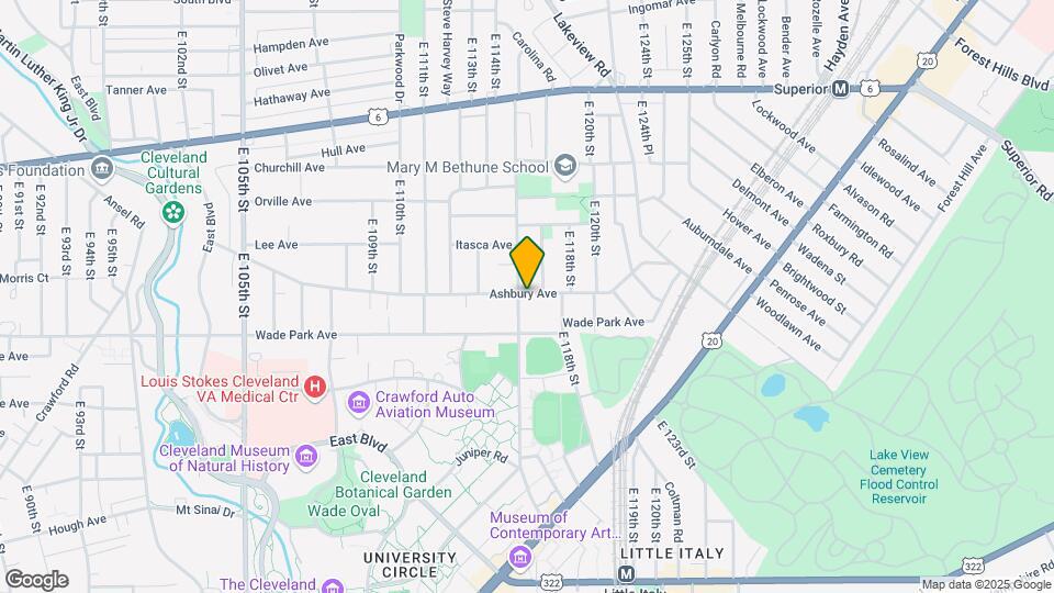 11512 Ashbury Ave Map and Location Details