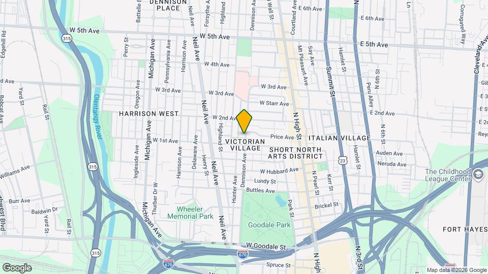 925 Dennison Ave Mapa y Detalles de la Ubicación