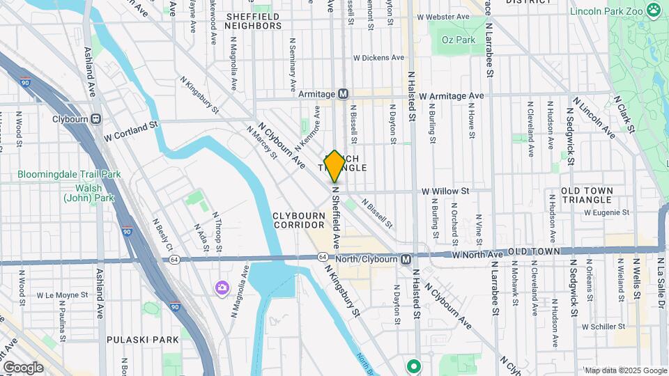 1806 N Sheffield Ave-Unit -2 Map and Location Details