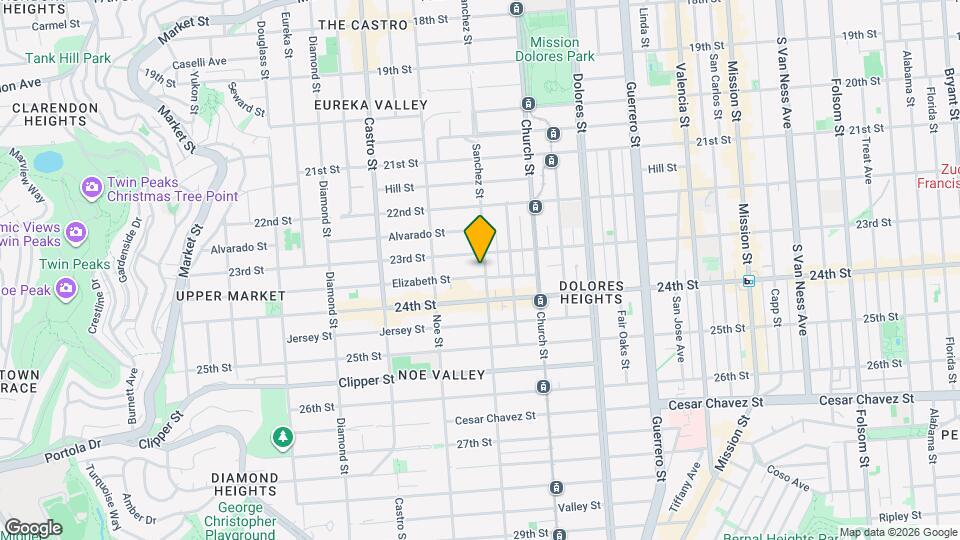 1030 Sanchez St Mapa y Detalles de la Ubicación