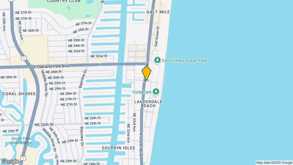 2928 N Ocean Blvd Map and Location Details