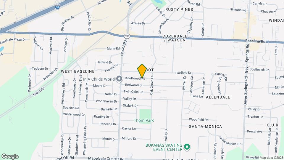 7307 Knollwood Rd Map and Location Details