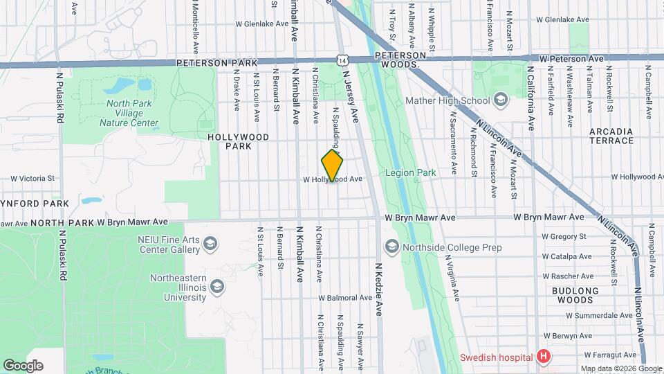 5650 N Spaulding Ave Map and Location Details