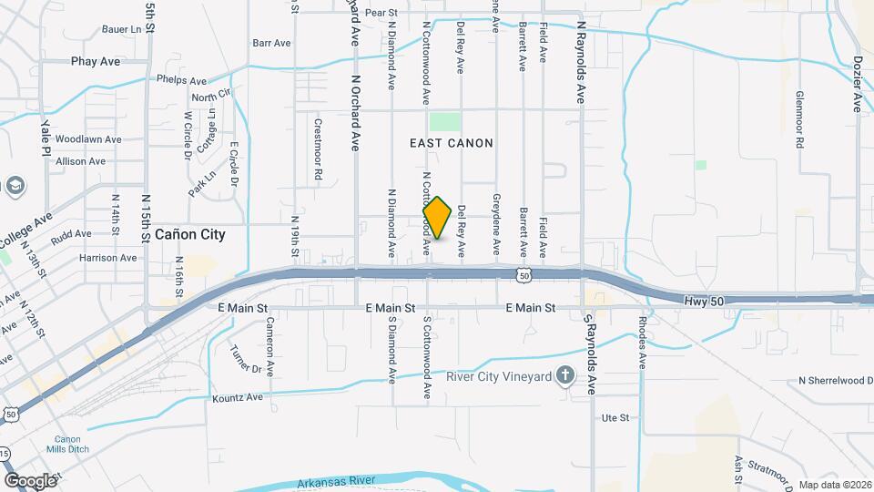 208 N Cottonwood Ave Map and Location Details