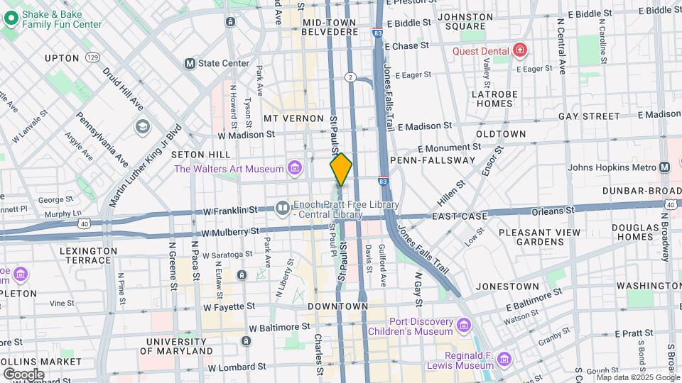 514 Saint Paul St, Unit C Mapa y Detalles de la Ubicación