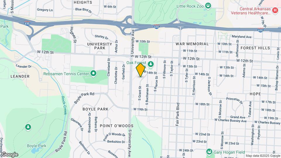 1420 S Grant St Map and Location Details