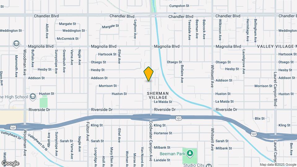 4949 Coldwater Canyon Ave Map and Location Details