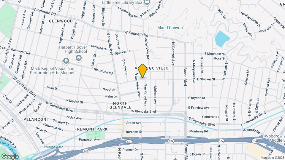 350 W Stocker St, Unit 350½ Map and Location Details