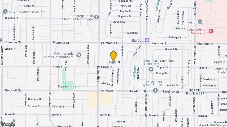 16842 Liggett St Map and Location Details