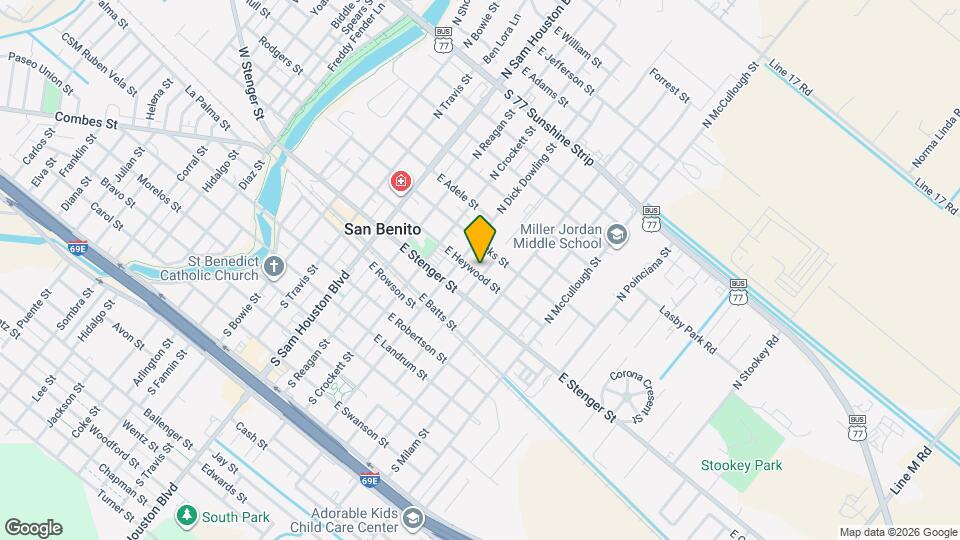 301 N Austin St Map and Location Details