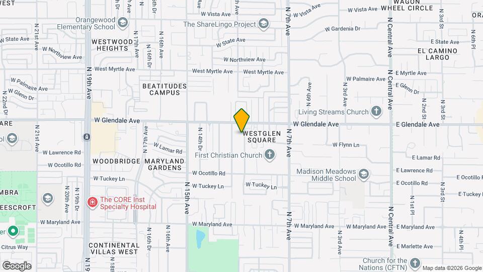 6828 N 10th Ave Mapa y Detalles de la Ubicación