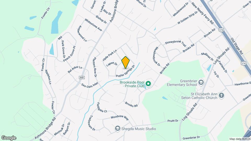 102 Poplar Springs Dr Map and Location Details