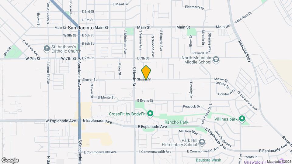 640 E Shaver St Map and Location Details