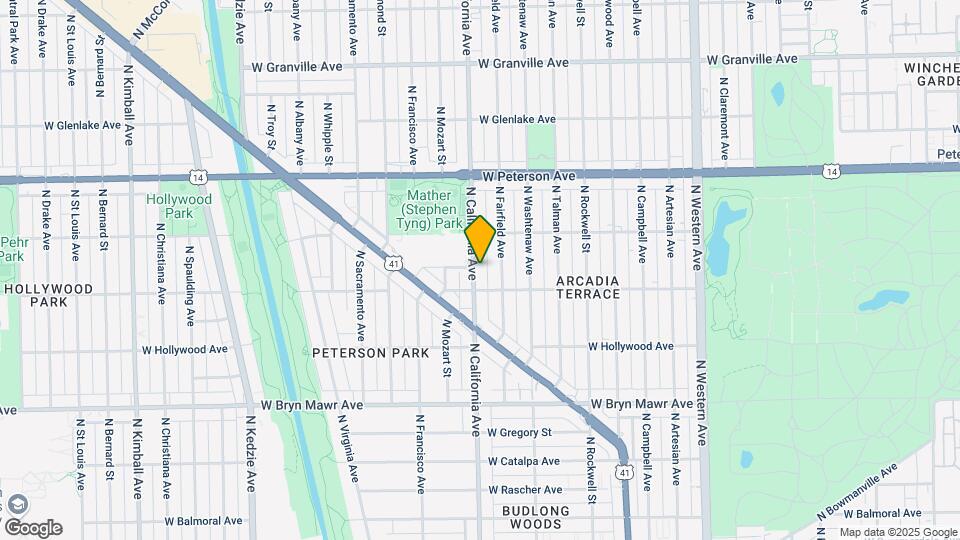 5821 N California Ave Map and Location Details