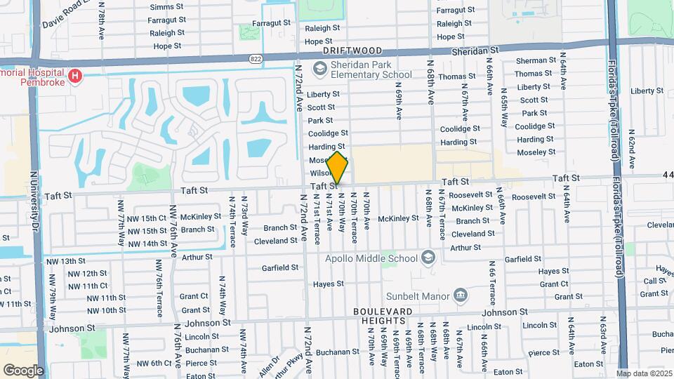 1640 N 70th Way-Unit -1 Map and Location Details