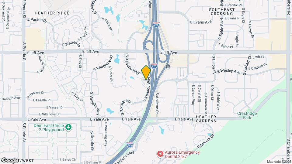 2461 S Xanadu Way Map and Location Details