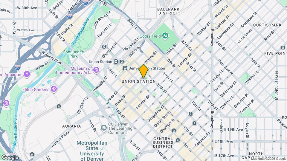 1730 Blake St Map and Location Details