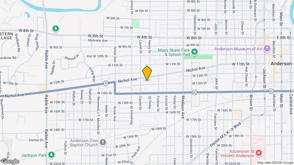 1408 W 13th St Map and Location Details
