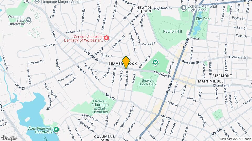 352 Chandler St, Unit 1 Map and Location Details