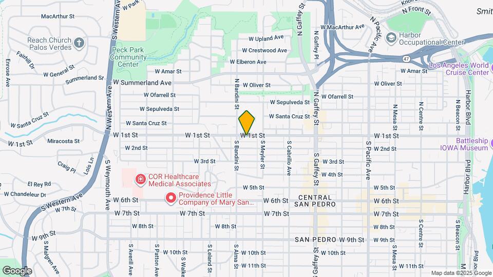 961 W 1st St Map and Location Details