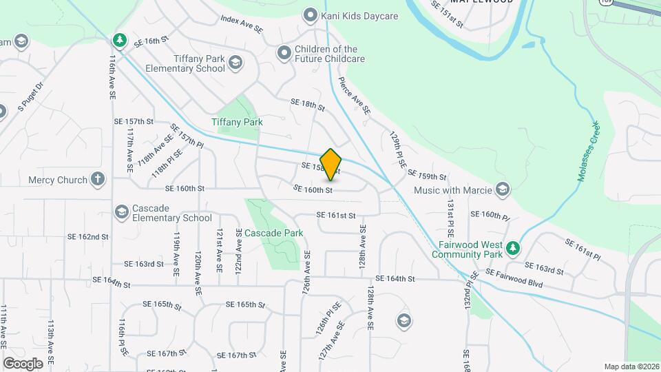 12604 SE 160th St Map and Location Details