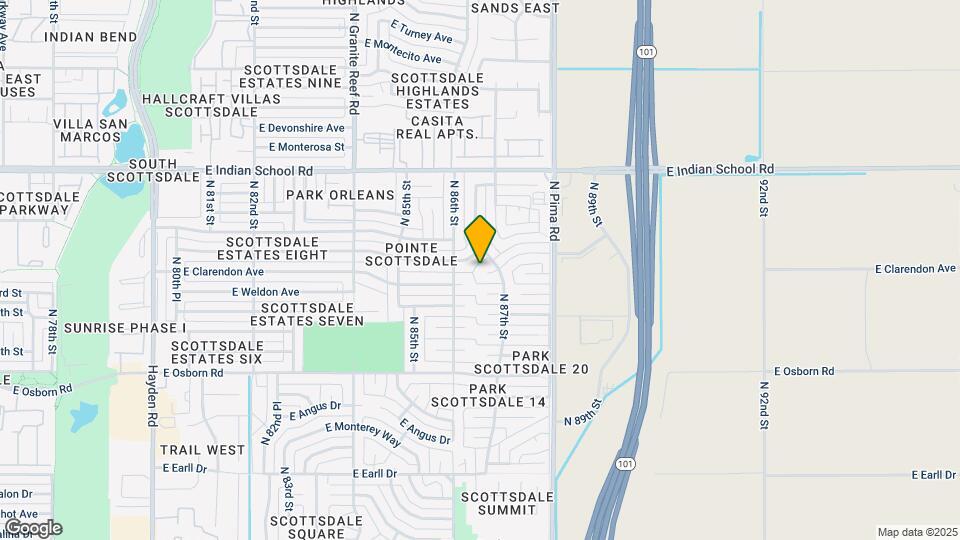 8626 E Clarendon Ave Map and Location Details