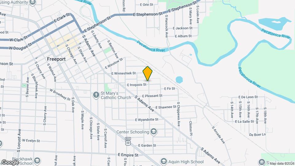 636 E Iroquois St Map and Location Details