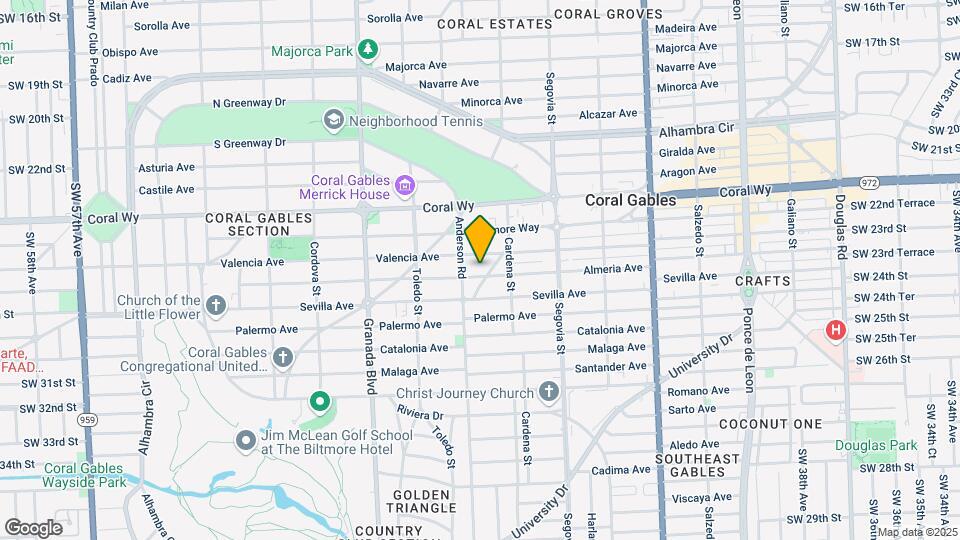 731 Almeria Ave Map and Location Details