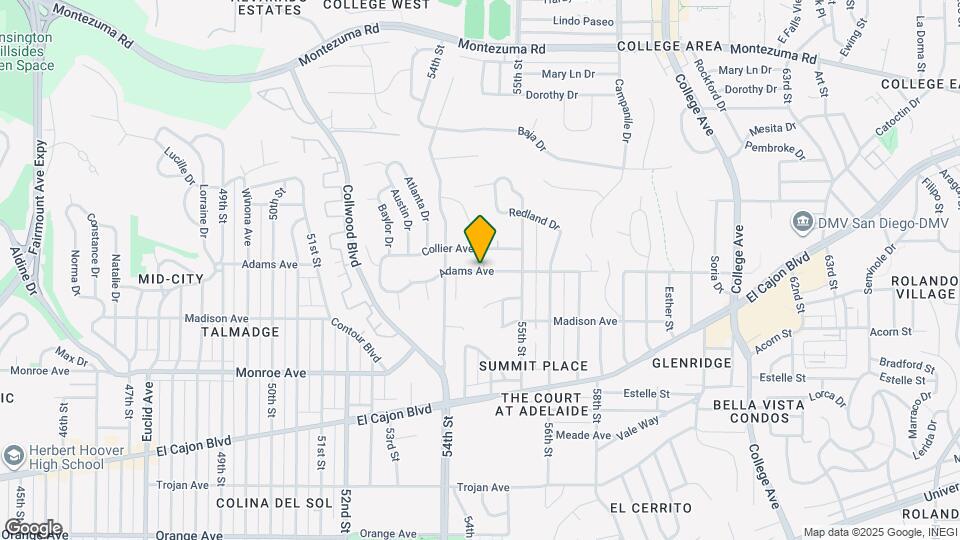 5438 Adams Ave Map and Location Details