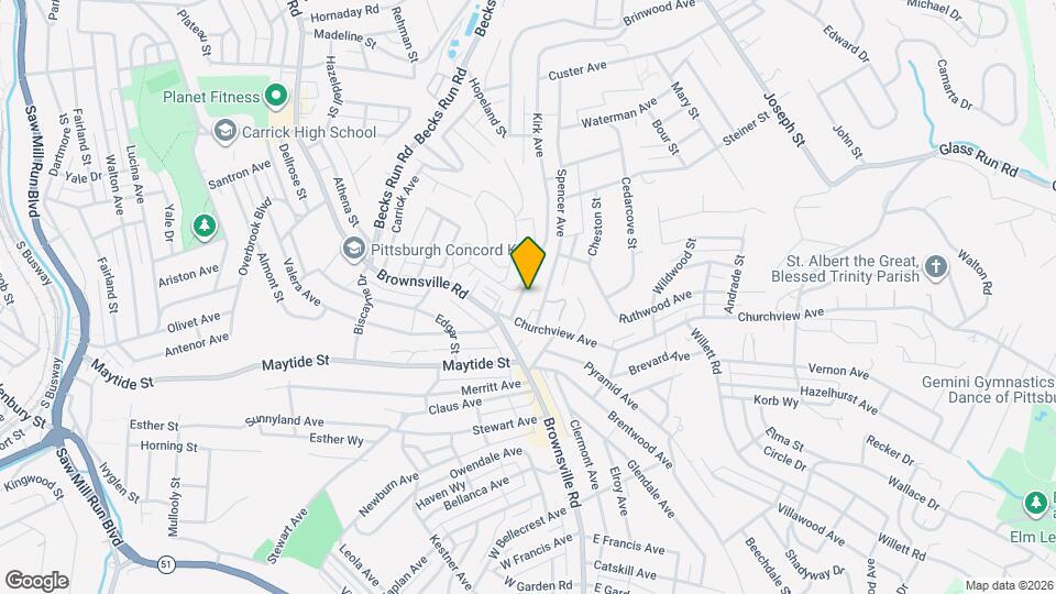 122 Kirk Ave Map and Location Details