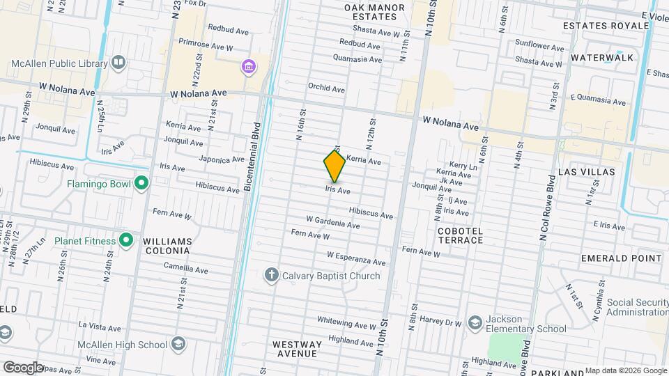 1316 E Iris Ave Map and Location Details