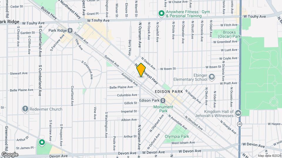 6855 N Olmsted Ave Map and Location Details