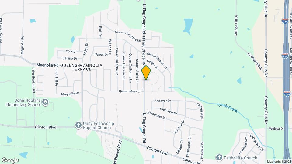 332 N Flag Chapel Rd Map and Location Details