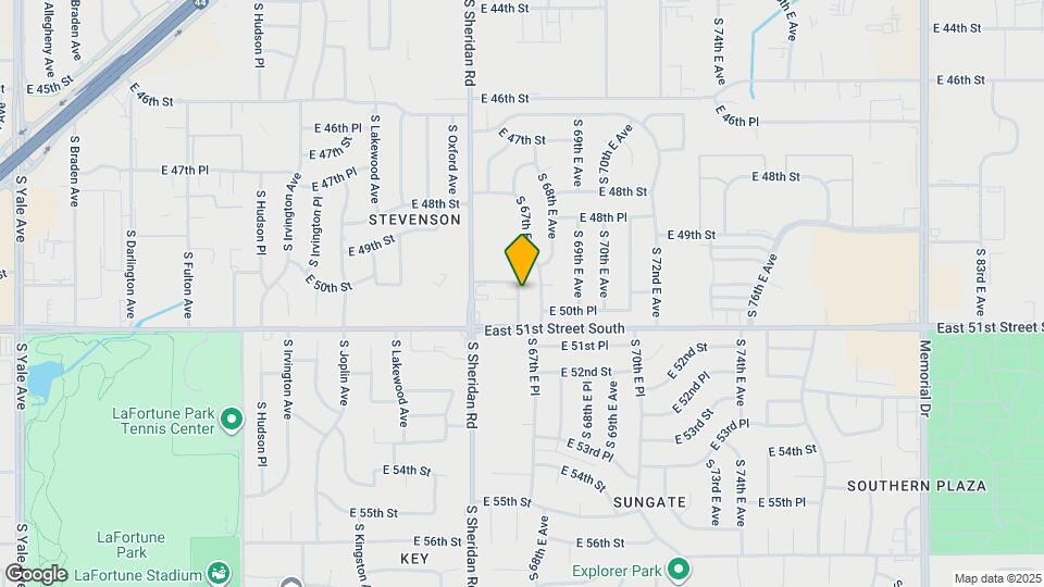 5009 S 67th E Ave Map and Location Details