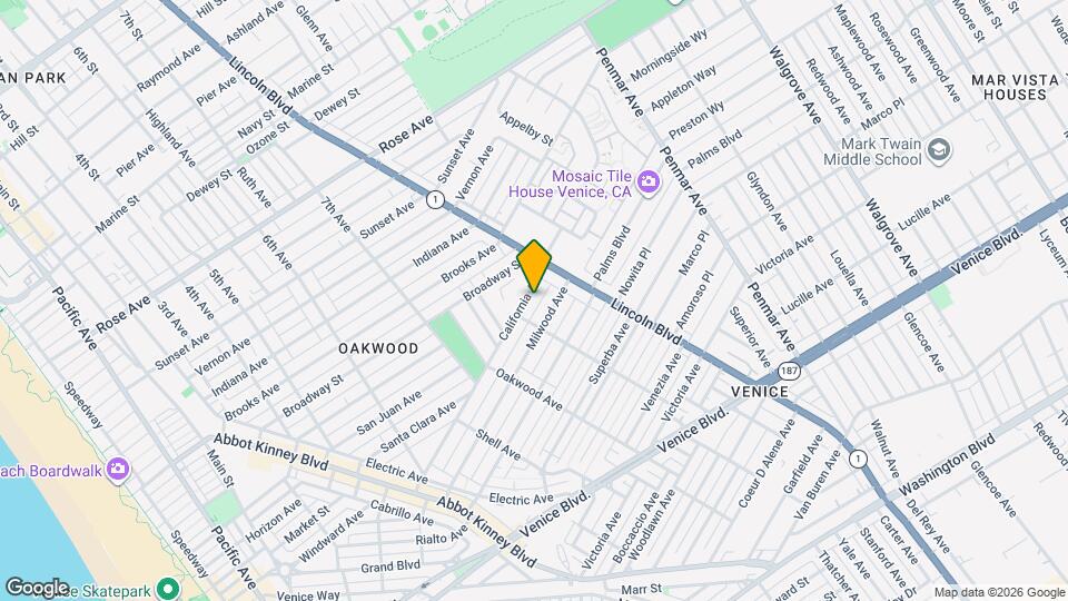 920 California Ave Map and Location Details