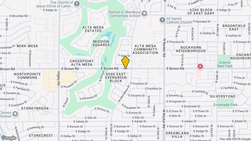 5704 E Fairbrook St Map and Location Details