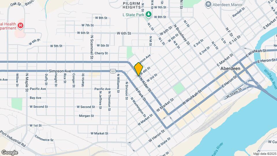 419 N Alder St Map and Location Details