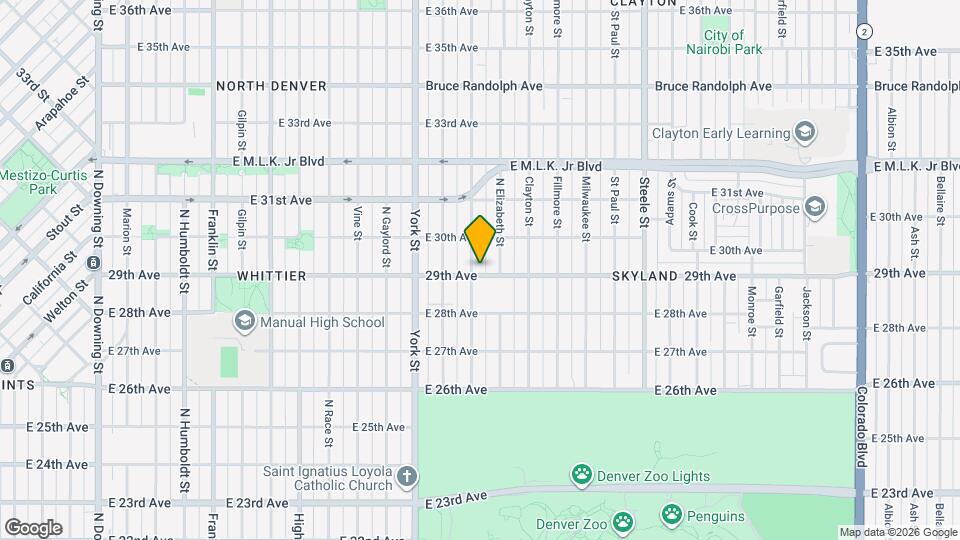 2505 E 29th Ave Map and Location Details