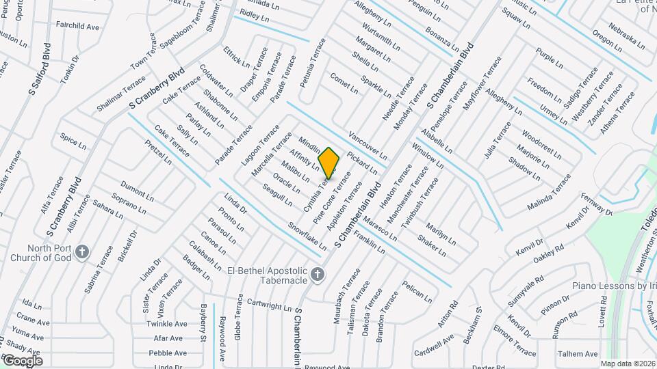 4254 Cynthia Terrace Mapa y Detalles de la Ubicación